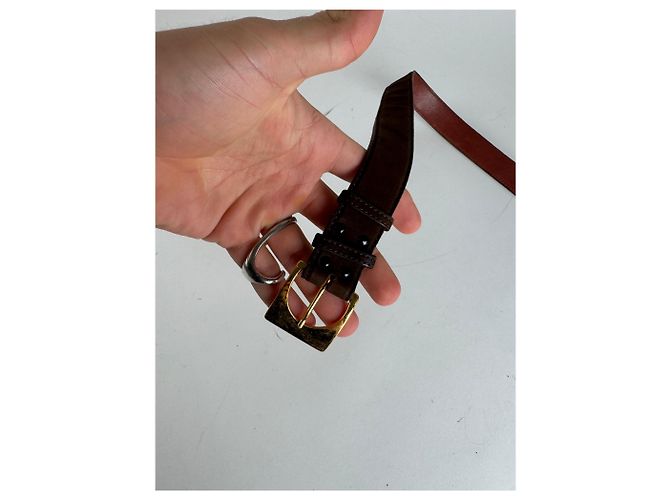 Vintage Yves Saint Laurent Wildledergürtel braun - Ansicht 6