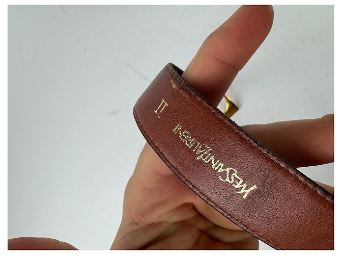 Vintage Yves Saint Laurent Wildledergürtel braun - Ansicht 8