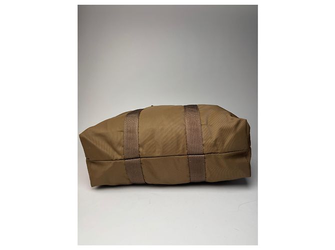 Vintage Courreges Paris Reisetasche aus Polyester khaki braun - Ansicht 12