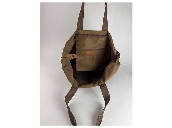 Vintage Courreges Paris Reisetasche aus Polyester khaki braun - Ansicht 3