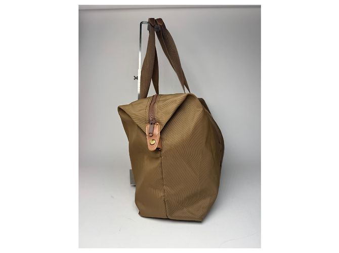 Vintage Courreges Paris Reisetasche aus Polyester khaki braun - Ansicht 6