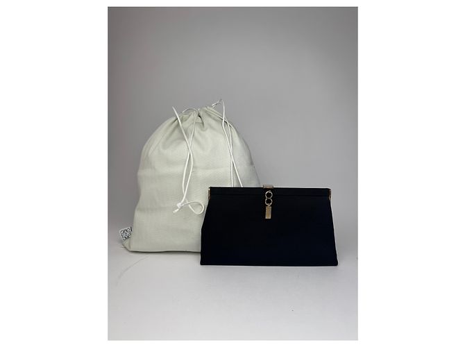 Clutch Vintage Loewe Madrid Anni 70 Nero - vista 3