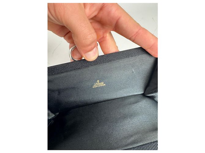 Clutch Vintage Loewe Madrid Anni 70 Nero - vista 6