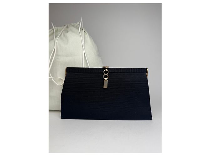 Clutch Vintage Loewe Madrid Anni 70 Nero - vista 7