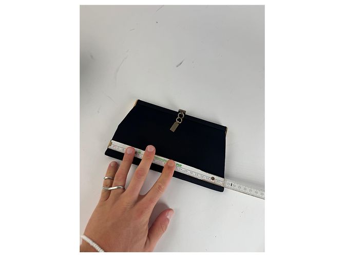 Clutch Vintage Loewe Madrid Anni 70 Nero - vista 8
