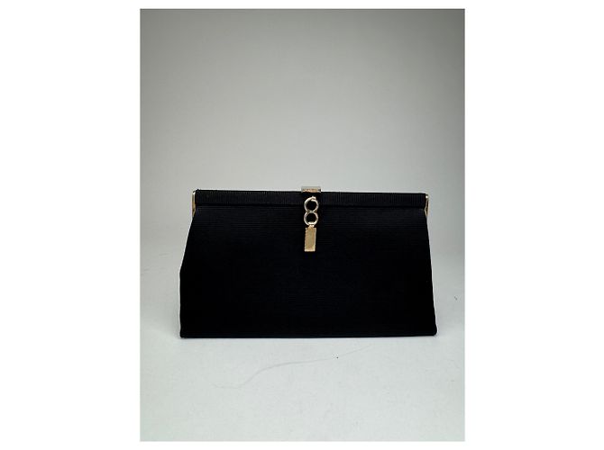 Clutch Vintage Loewe Madrid Anni 70 Nero - vista 9