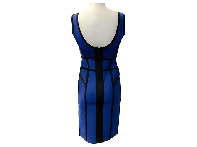 Abito Bandage Cobalto / Nero Herve Leger Blu - vista 3