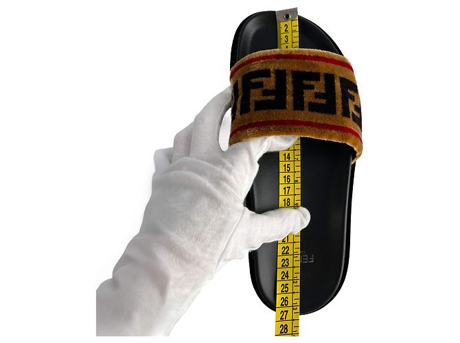 Fendi Sandali Velvet FF monogram Scarpe 39 Bicolore Multicolore - vista 9