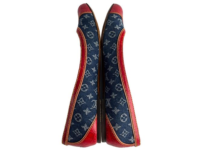 Louis Vuitton Ballet Flats aus Denim Denim Schuhe 38 Bicolor - Ansicht 8