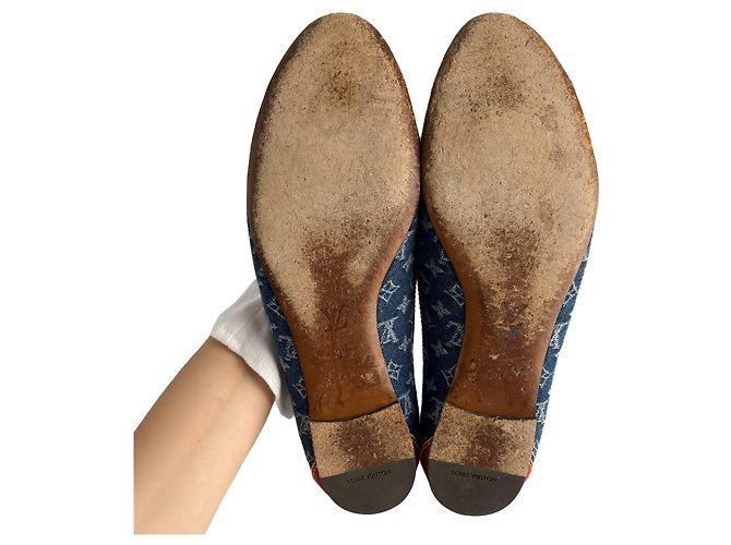 Louis Vuitton Ballet Flats aus Denim Denim Schuhe 38 Bicolor - Ansicht 9