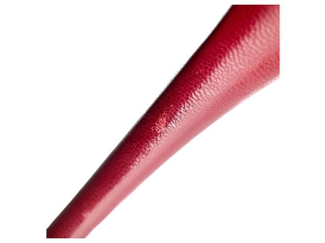 Saint Laurent Amber Leather High Heel Mule 40 Burgundy - view 11