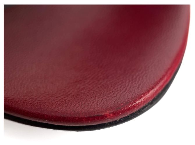Saint Laurent Amber Leather High Heel Mule 40 Burgundy - view 13