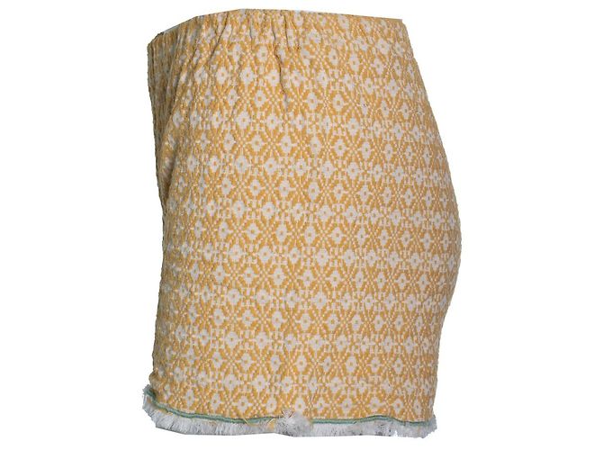 Autre Marque Jacquard gestrickte Shorts Nina Leuca Gelb - Ansicht 2