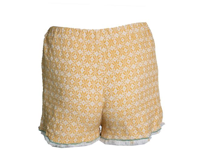 Autre Marque Jacquard gestrickte Shorts Nina Leuca Gelb - Ansicht 3