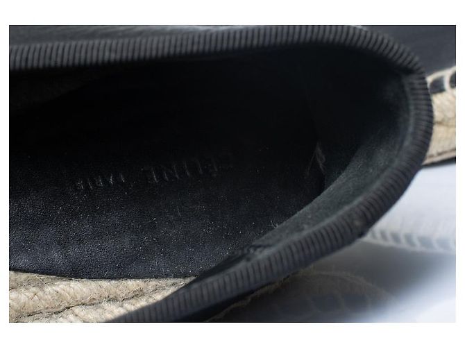 Céline, Leder-ESPADRILLES Schwarz - Ansicht 8