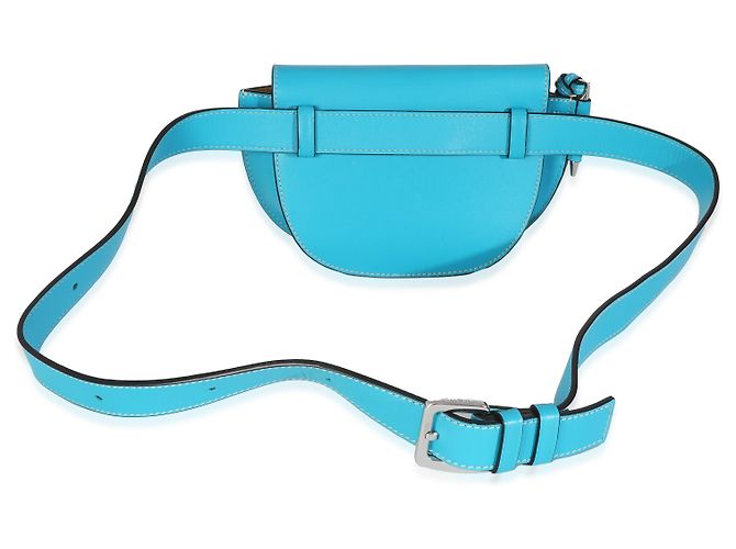 Borsa a cintura mini Gate in pelle di vitello blu Loewe - vista 2