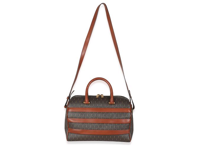 Duffle Borsa da viaggio classica in tela monogramma Saint Laurent in pelle di vitello tan - vista 5