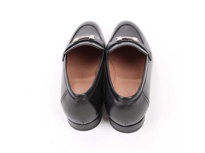 Hermès HERMES Paris Leder Slipper in Schwarz, Größe 38,5 EU - Ansicht 7