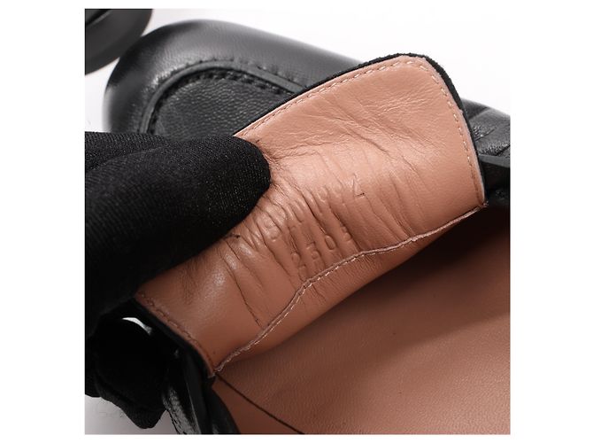 Hermès HERMES Paris Leder Slipper in Schwarz, Größe 38,5 EU - Ansicht 9