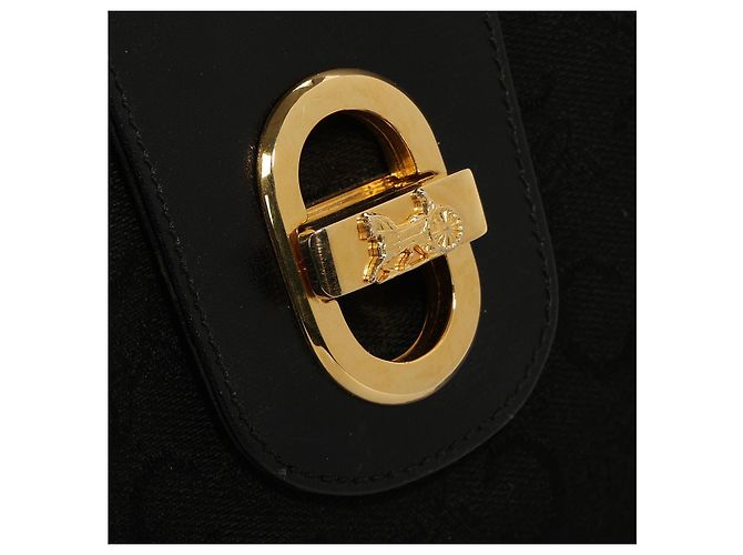 Borsa Céline in tela monogramma e pelle nera Nero - vista 11