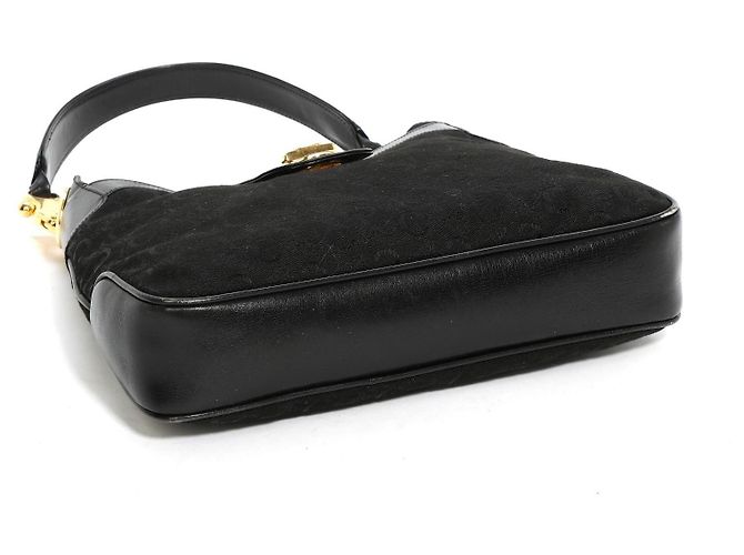 Borsa Céline in tela monogramma e pelle nera Nero - vista 4