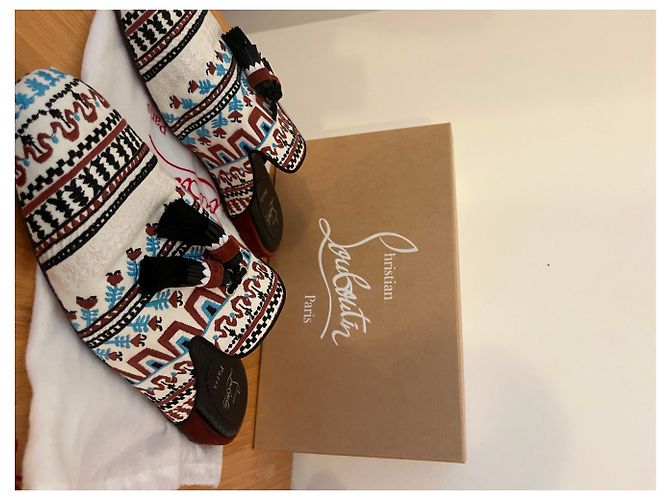 mocassini Christian Louboutin Bianco - vista 2