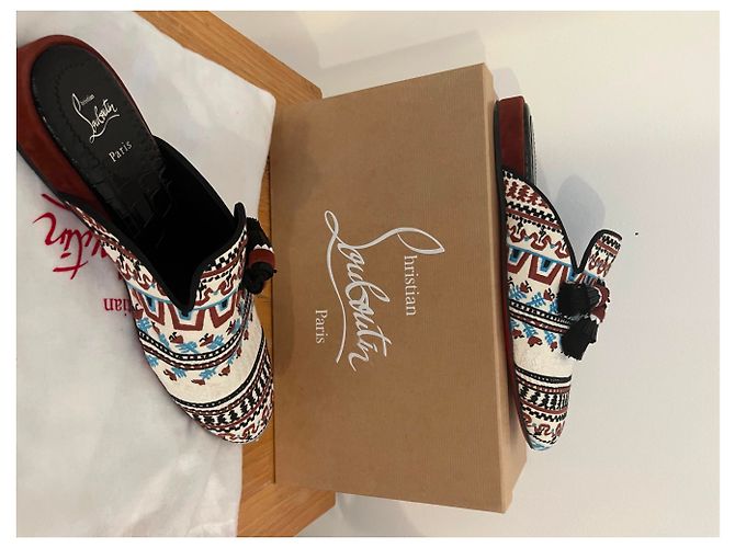 mocassini Christian Louboutin Bianco - vista 7