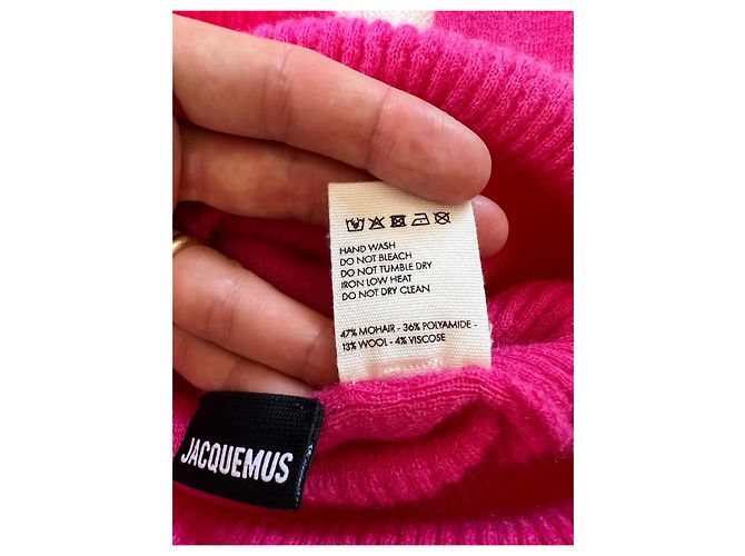 Jacquemus La Robe Ascua Strickkleid aus Wolle in Fuchsia - Ansicht 6
