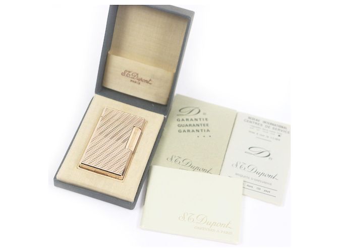 Autre Marque Dupont Line 1 Long Lighter Golden - view 2