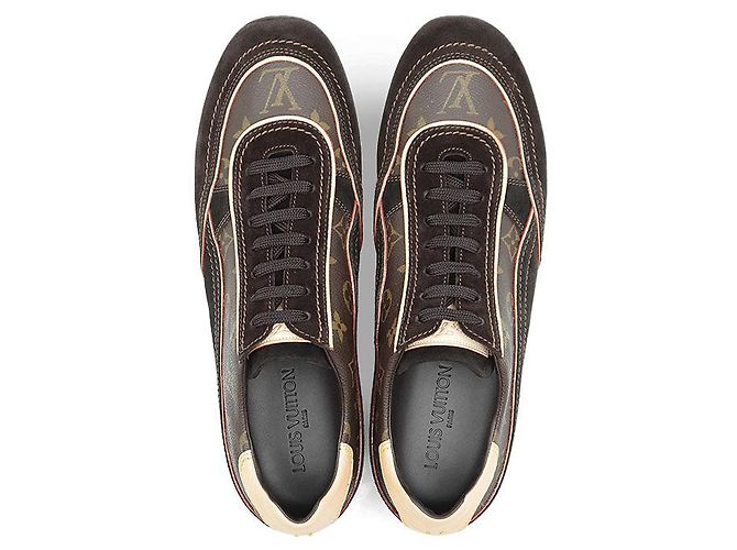 Louis Vuitton Monogram Leder Sneakers Braun - Ansicht 8