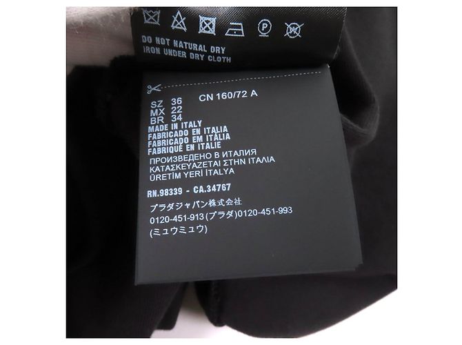 Prada Jersey-Polyester-Kleid Schwarz - Ansicht 10