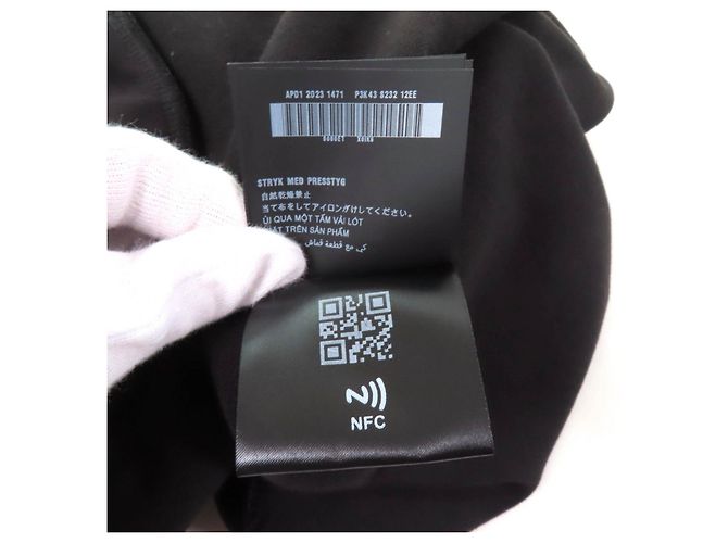 Prada Jersey-Polyester-Kleid Schwarz - Ansicht 12