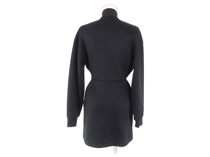 Prada Jersey-Polyester-Kleid Schwarz - Ansicht 3