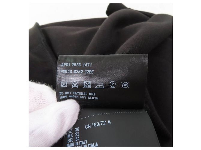 Prada Jersey-Polyester-Kleid Schwarz - Ansicht 9