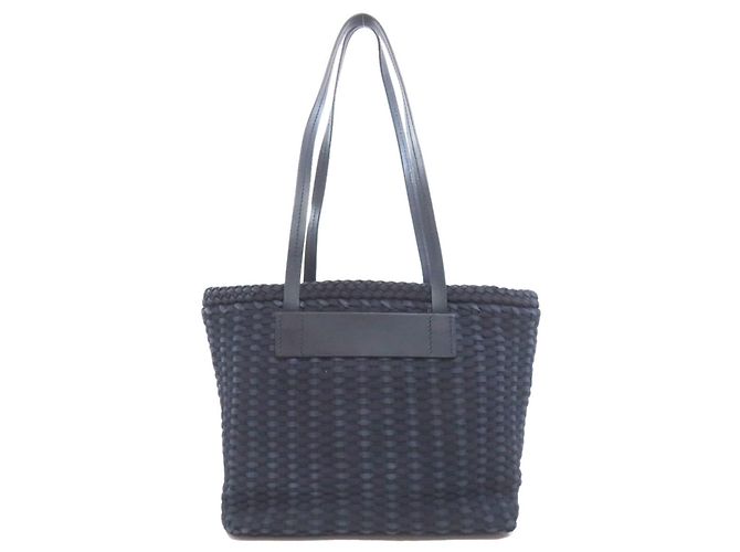 Miu Miu Canvas Tote Bag Blau - Ansicht 2