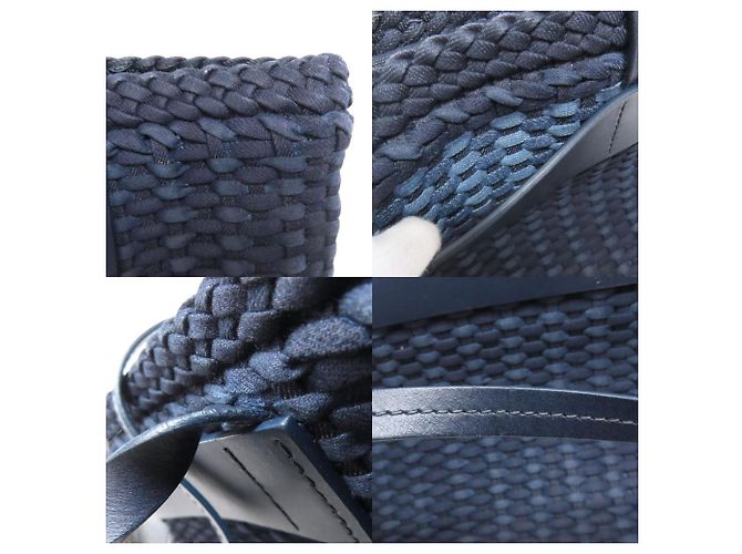 Miu Miu Canvas Tote Bag Blau - Ansicht 8