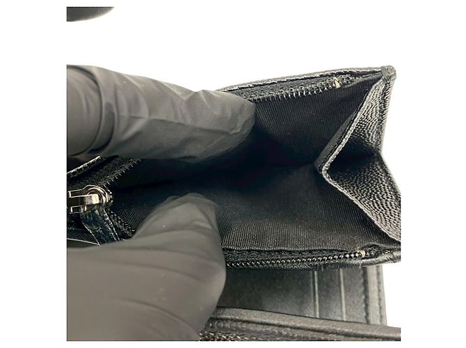 Cartera tri-fold V-stitch Mademoiselle Coco de Chanel Negro - vista 9