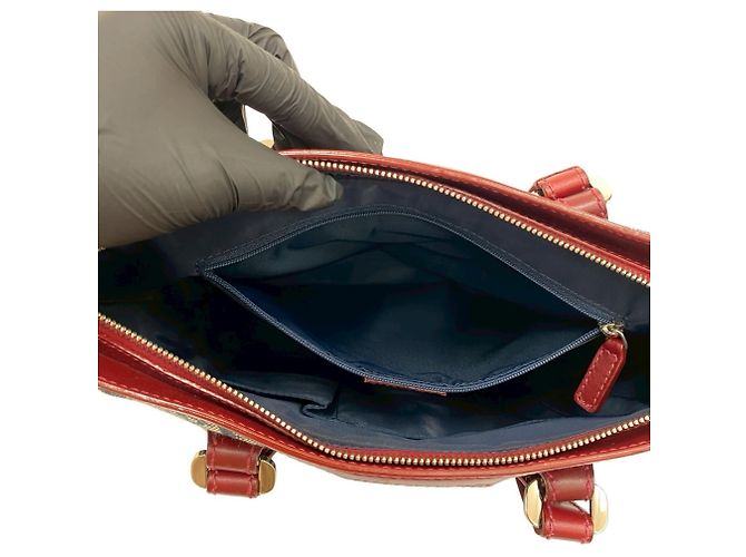 Handtasche/Shopper mit Trotter-Muster von Christian Dior Bordeaux Marineblau - Ansicht 10