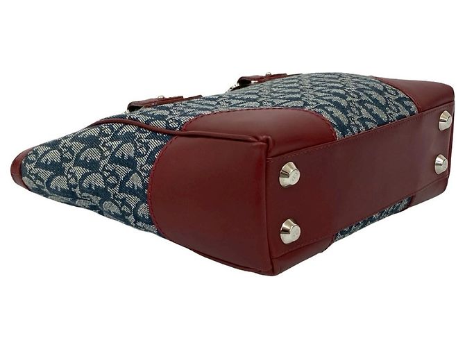 Handtasche/Shopper mit Trotter-Muster von Christian Dior Bordeaux Marineblau - Ansicht 7