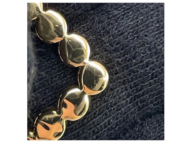 Orecchini Chanel Coco Mark a cuore in strass dorati Gold hardware - vista 4