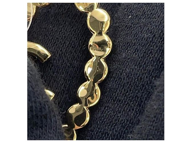Orecchini Chanel Coco Mark a cuore in strass dorati Gold hardware - vista 6
