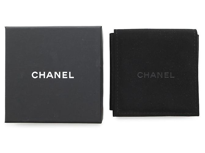 Orecchini Chanel Coco Mark a cuore in strass dorati Gold hardware - vista 9