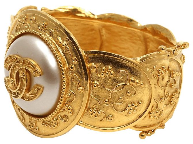 Chanel Coco Mark Armreif Gold Gold hardware - Ansicht 3