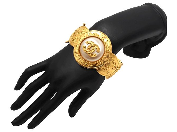 Chanel Coco Mark Armreif Gold Gold hardware - Ansicht 8