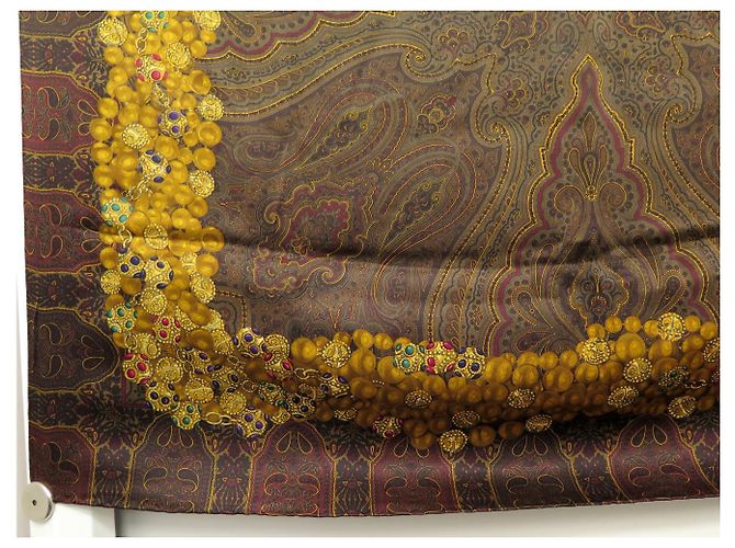 FULAR VINTAGE CHANEL MOTIVO BYZANTINO E GIOIELLI GRIPOIX 90 SETA Multicolore - vista 4