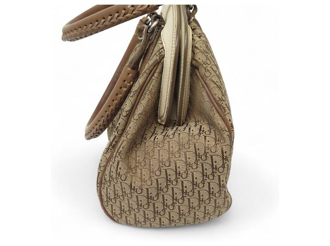 BORSA A MANO CHRISTIAN DIOR BOWLER IN CANVAS OBLIQUE CON TRACOLLA - vista 4