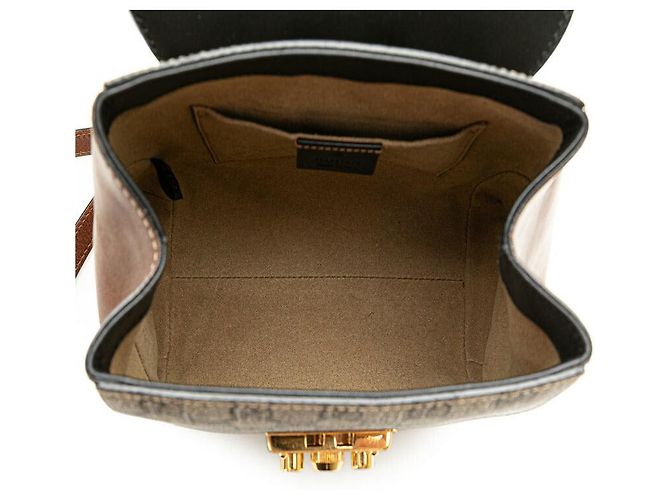 Gucci Padlock GG Supreme Leather Backpack Brown - view 7