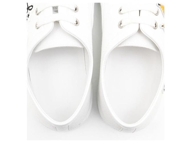 Inosans Canvas-Leder-Sneaker von Hermès Weiß - Ansicht 16