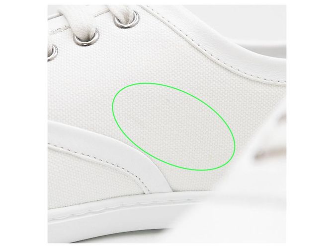 Inosans Canvas-Leder-Sneaker von Hermès Weiß - Ansicht 3