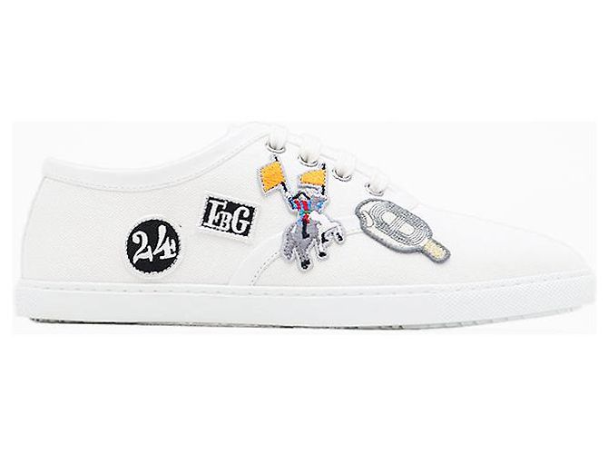 Inosans Canvas-Leder-Sneaker von Hermès Weiß - Ansicht 5